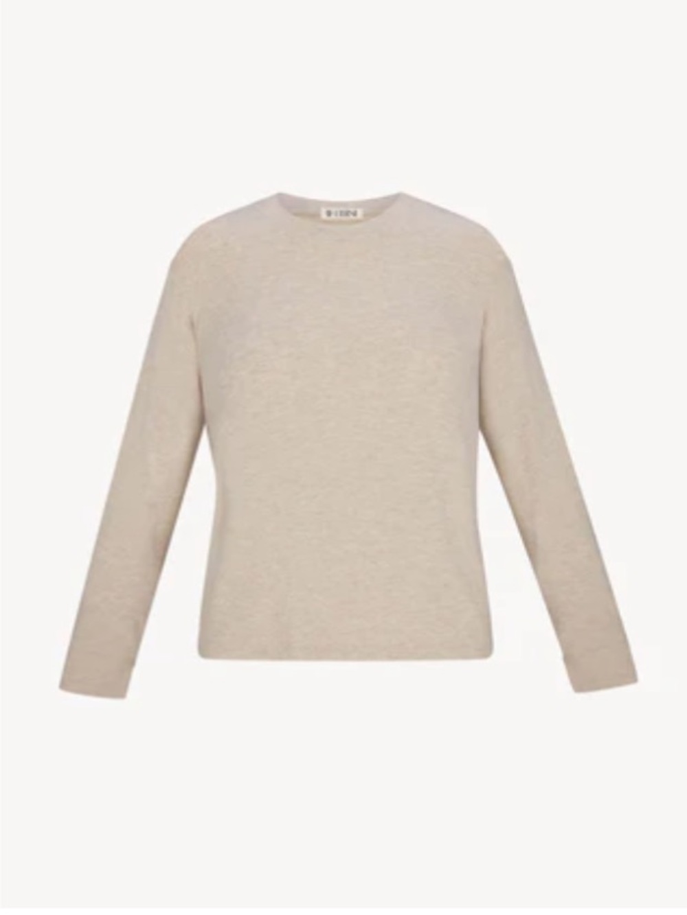 Eterne Long Sleeve Boyfriend Tee - Heather Oatmeal